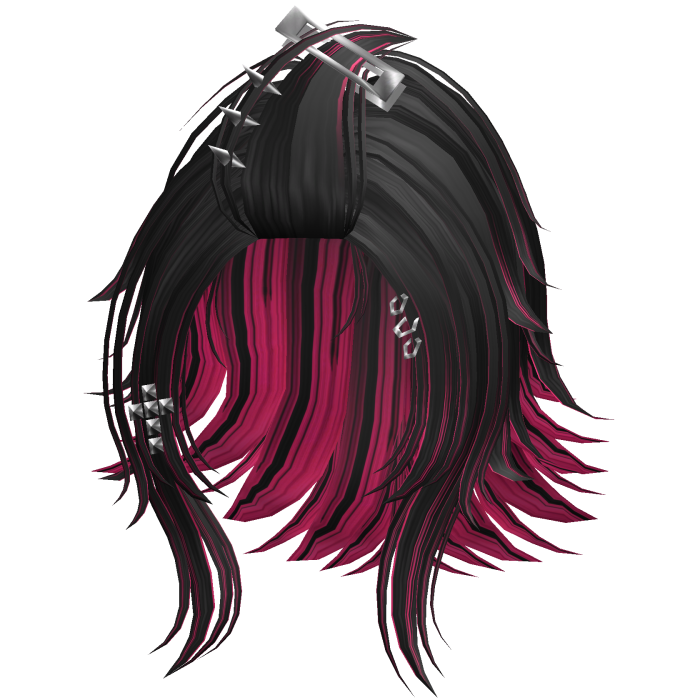 Punk Wolf Cut 1 Black & Pink