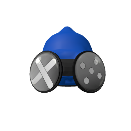 Blue beanie with goggles