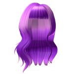 Purple Side Part Hair