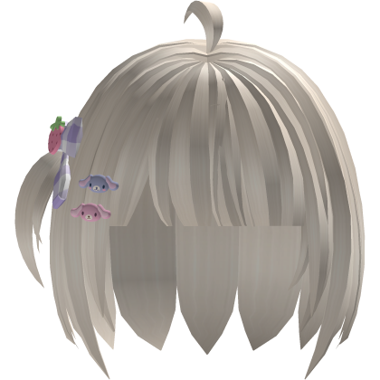 Blonde Kawaii Short Bob W/ Mini Pigtail