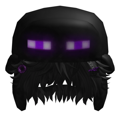 Mine Ender Monster Ushanka Hat Boy Emo Black Hair Roblox item