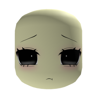 cute moe pouty face mask yellow