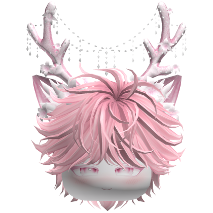 Christmas Messy Hair w/ Antlers