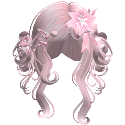 ♡ Christmas Flowery Twin Buns (Pink)