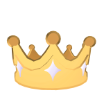 Golden crown of success