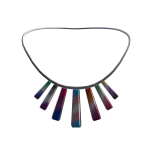 Fused Pride Crystal Necklace in Silver