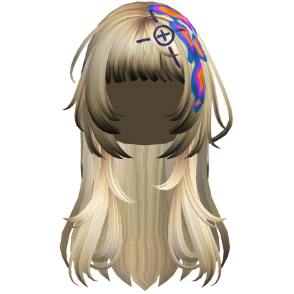Yellow Heatwave Crosshair Punk Flowy Girl Hair