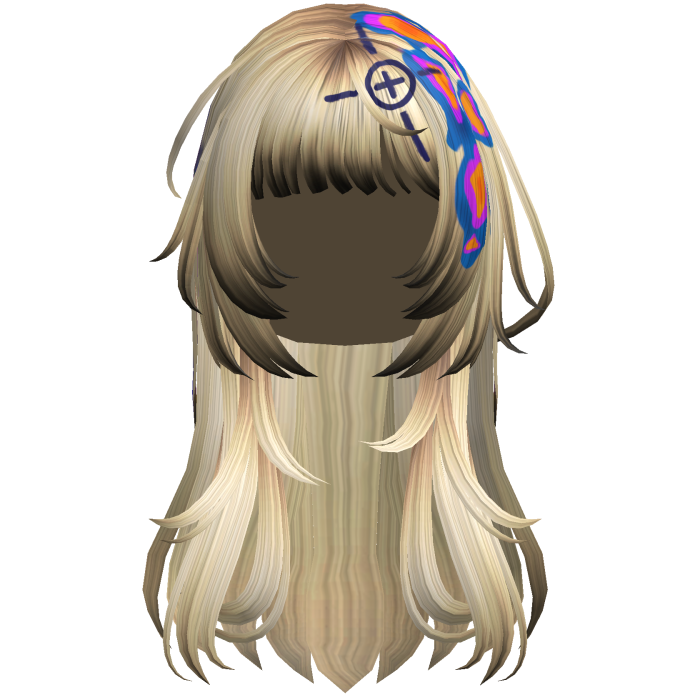 Yellow Heatwave Crosshair Punk Flowy Girl Hair