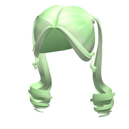 -',ৎ High Twin Preppy Pigtails in Green