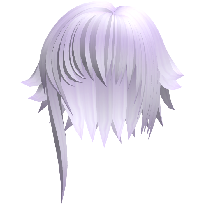cute messy short hair w side tufts in purple