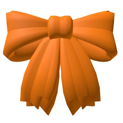 Orange hair bow