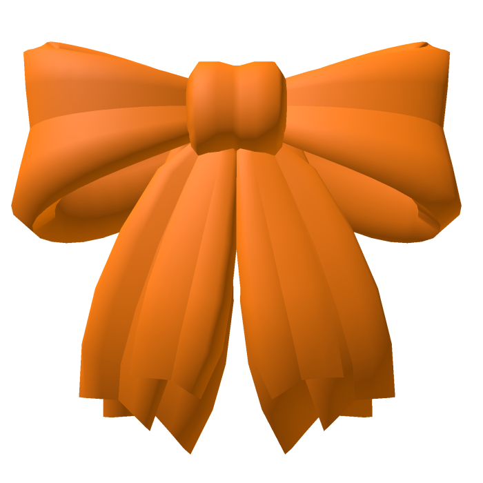 Orange hair bow