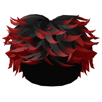 Black to Red Messy Hair Roblox item
