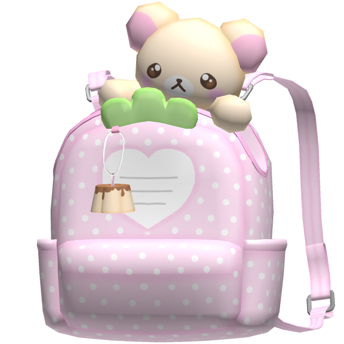 ୨୧ : (3.0) cutecore pink polka dot kuma backpack