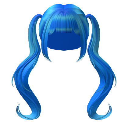 Blue Long Anime Kawaii Pigtails thumbnail