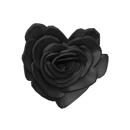 Black Rose Heart Hair Clip Roblox item