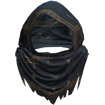 Blue Sorcerer Distressed Rune Hood