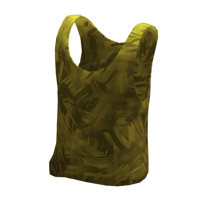 Summer Brush Pattern Tank Top | Yellow thumbnail