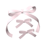 light pink ribbon mini corset hair bows