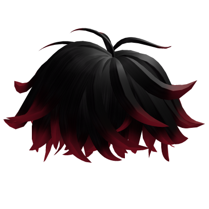 Black to Red Anime Boy Hair Roblox item