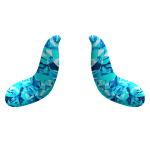 Drooping Cute Cyan Diamond Bunny Ears