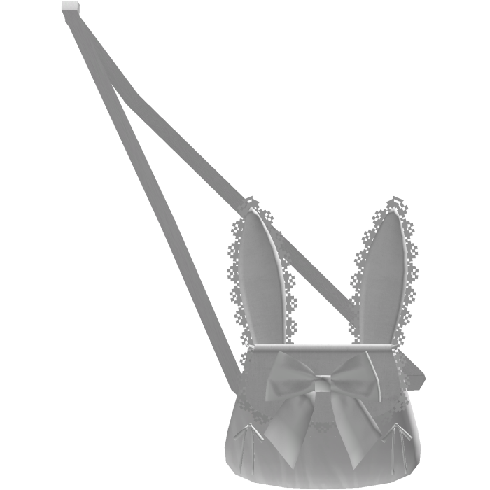݁Ი𐑼 : 1.0 White Lace Bunny Crossbody Bag