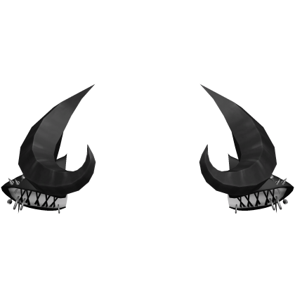 Black Goth Goat Sheep Horns Black Pierced Ears Roblox item
