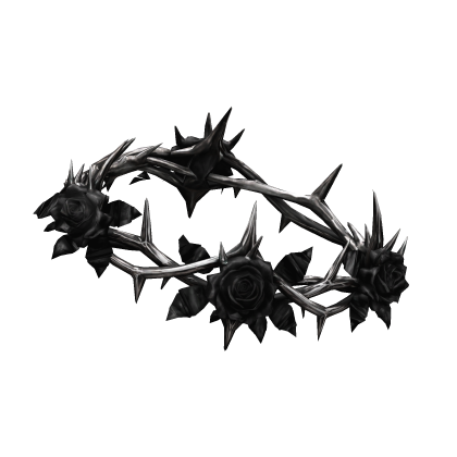 Black Rose Thorn Crown With Spikes