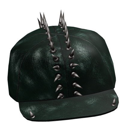 Spiked N Pierced Emo Vkei Hat Cap Green