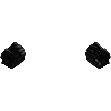 Decaying zombie hand black pigtail hair clips high Roblox item