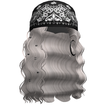 Crimped Waves W/ Boho Bandana Silver V5 Roblox item