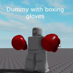 Dummy with boxing gloves