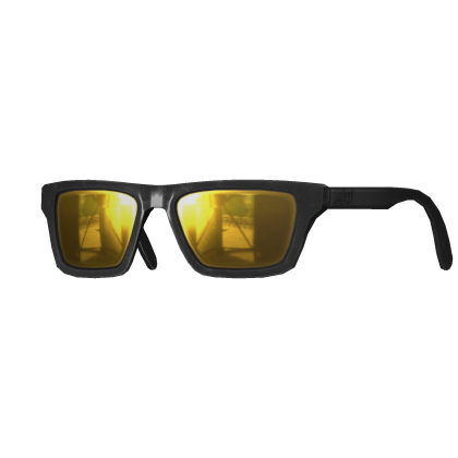 Yellow Y2K Tinted Rectangle Shades Glasses