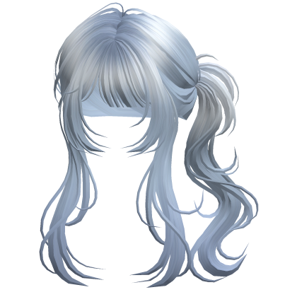 Messy Vamp Cyber Wolfcut Ponytail Sky Blue Roblox item