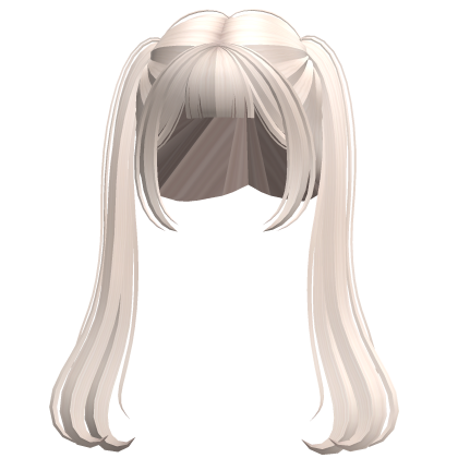Long Anime TwinTails w/ Bnags (Beige) Roblox item