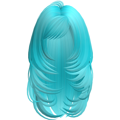 Long Butterfly Layered Hair (Ocean Blue) Roblox item