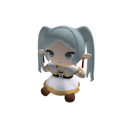 Frieren plushie in low-poly ver.