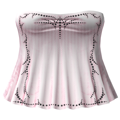 emo rhinestone dress - cute light pink stripes