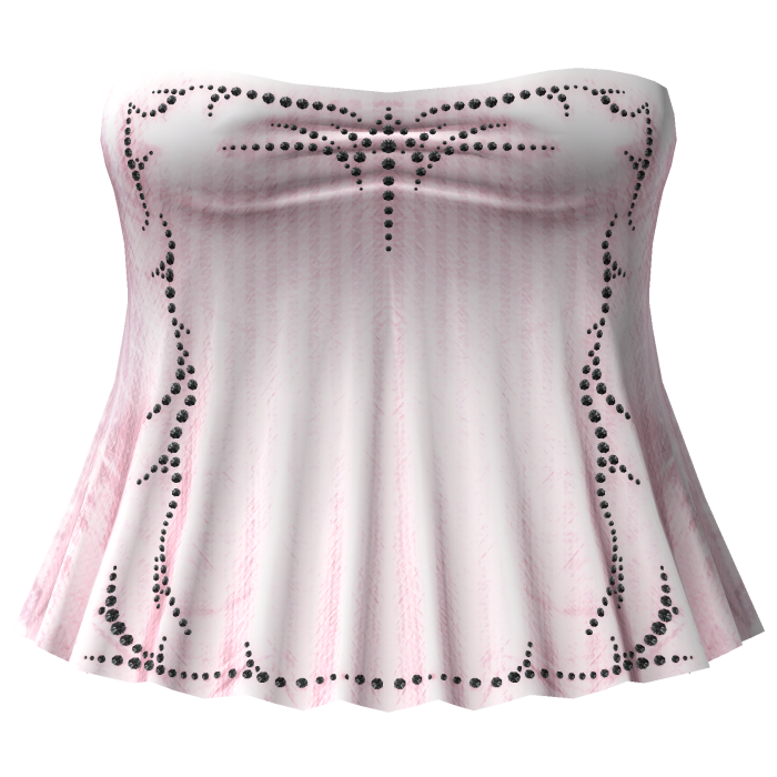 emo rhinestone dress - cute light pink stripes