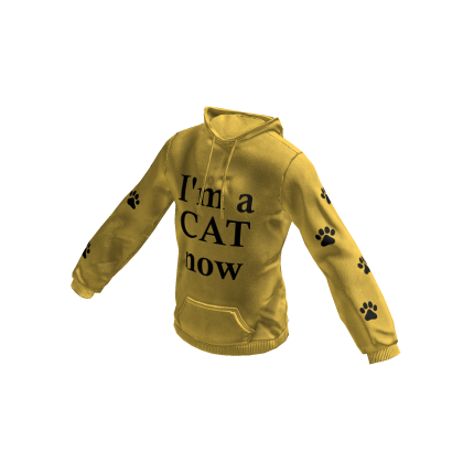 Cat Ears Hoodie | "I'm a CAT now" | Yellow thumbnail