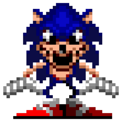 Sonic.EXE (V.2) (Phase 2) (Pixel) Down FNF Roblox decal