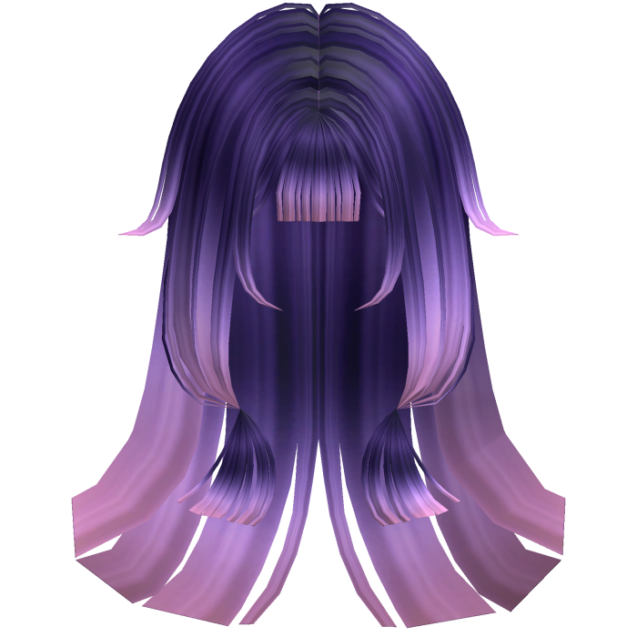 Soft Anime Straight Hime Hair (Galaxy Purple)