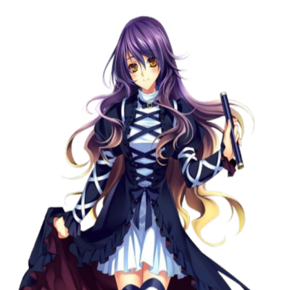 Purple Haired Magic Anime Girl Roblox decal