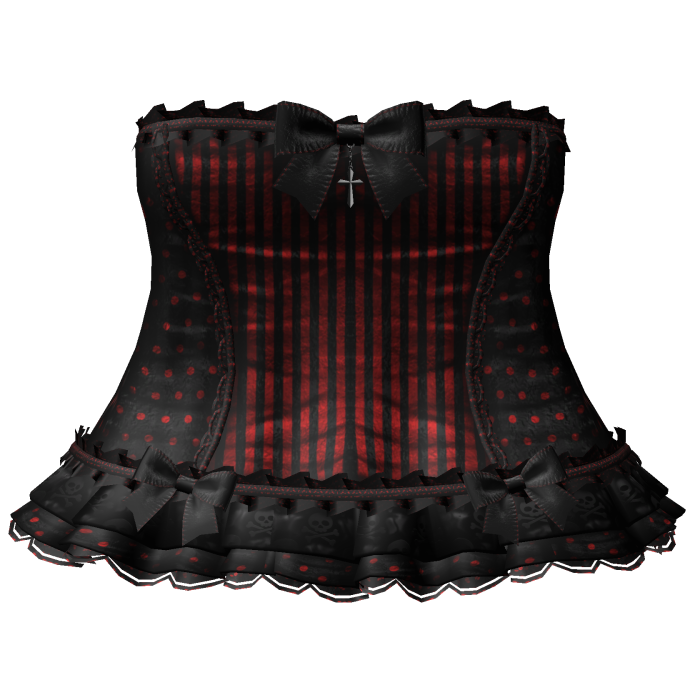 gothic emo red & black polka dot striped dress