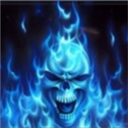 Blue Fire Skull Roblox decal
