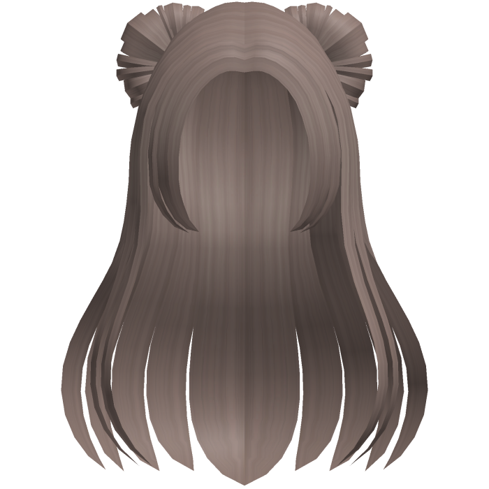 adorable dust brown half up space bun hair