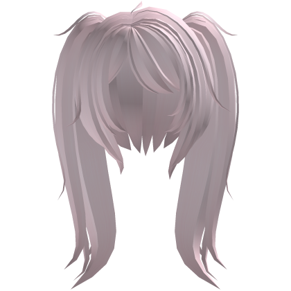 sweet messy fluffy pigtails in pink Roblox item