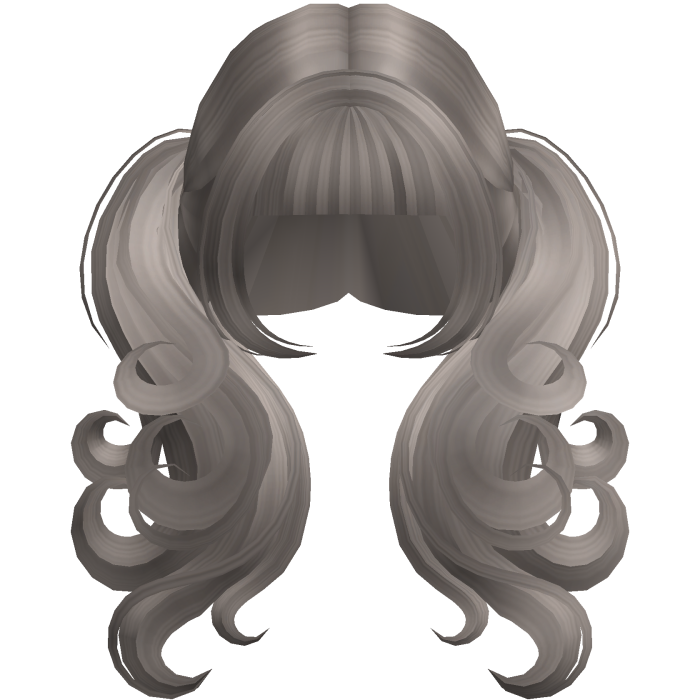 Ash Brown Cut Long Messy Swirly Pigtails