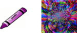 purple or rainbow clothes group