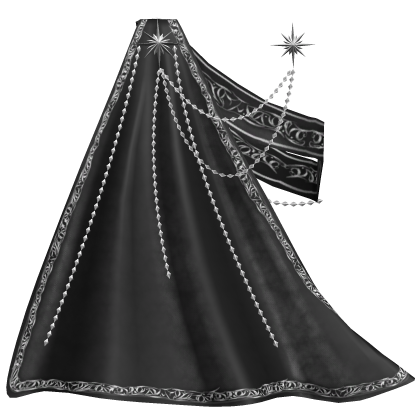 1.0 Royal sash with cape - black/silver thumbnail